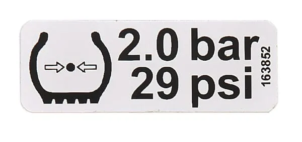 Štítek „2,0 BAR“ Fella