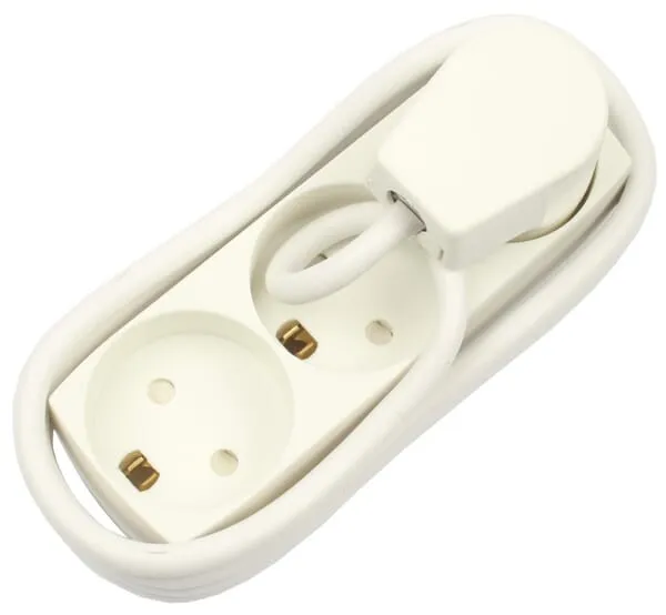 Zásuvka 3cestná s uzemněním bílá