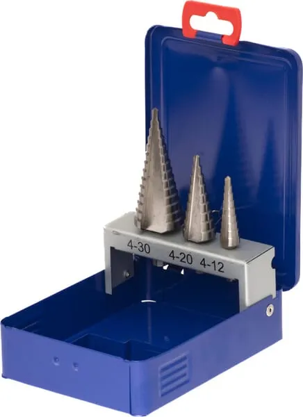 Sada stupňovitých vrtáků HSS