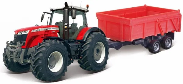 BB1831662 Massey Ferguson 8700 with tipping trailer