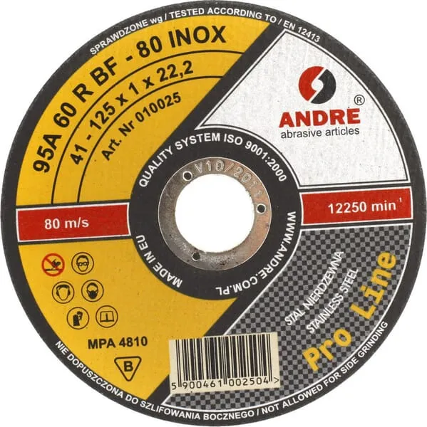 Řezné kotouče Inox Andre