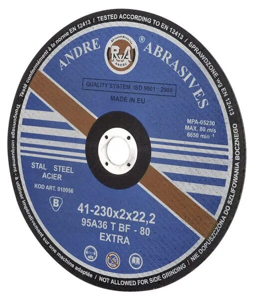 Řezné kotouče pro řezání ocele Andre