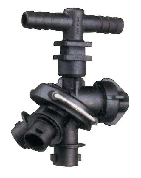 Mezikus držáků trysek pro montáž na hadici, trojitý, s pojistkou proti úkapu, připojení na bajonet