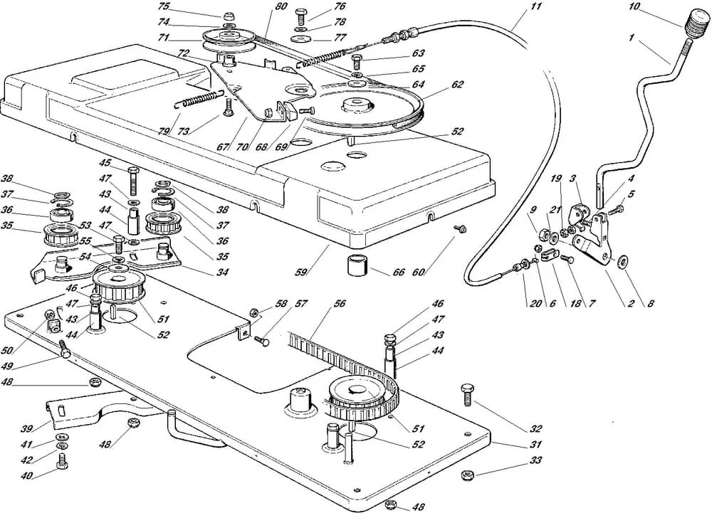 Řezací lišta - pohon pro Castelgarden typ 102-122 / 102-122 Hydro - r.v. 1997