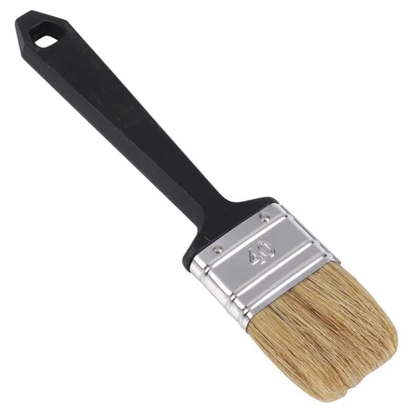 Plochý štětec s bílými prasečími štětinami, jednorázový, vel. 40