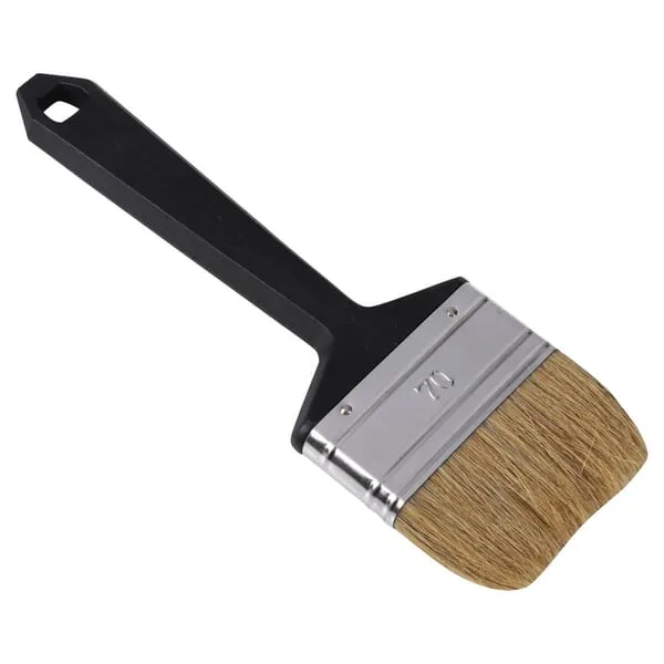 Plochý štětec s bílými prasečími štětinami, jednorázový, vel. 70