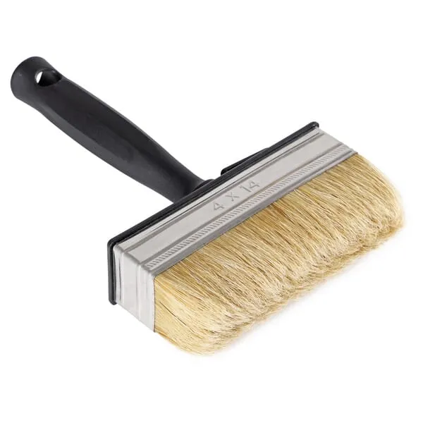 Velký štětec jednorázový, bílé prasečí štětiny, 4 x 14 cm