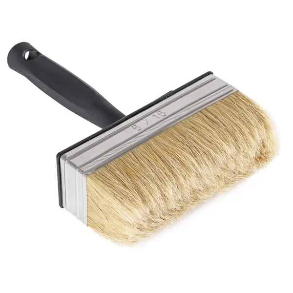 Velký štětec jednorázový, bílé prasečí štětiny, 5 x 15 cm