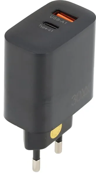 Nabíječka 230V USB A+ C 30W (EU)