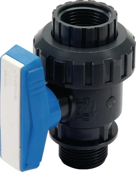 PVC-U Kulové kohout - Vnitřní závit (BSP) x Vnější závit (BSP)