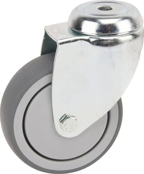 Otočná kola s upevňovacím otvorem a gumovým běhounem 75 – 100kg