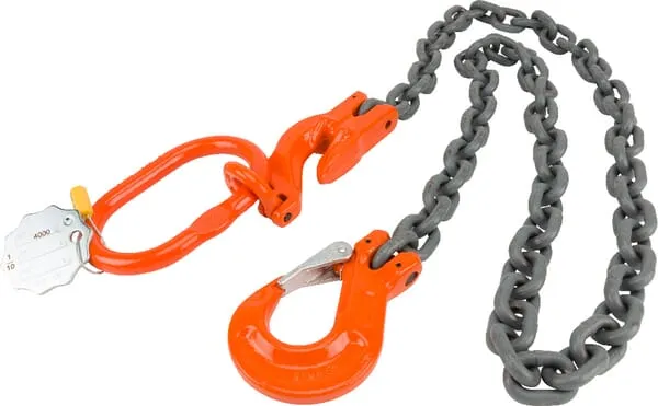 REMA-10 zvedací řetěz, jednoduchý se zkracovacími háky a závěsnými háky