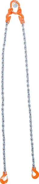 REMA-10 zvedací řetěz, dvojitý se zkracovacími háky a závěsnými háky