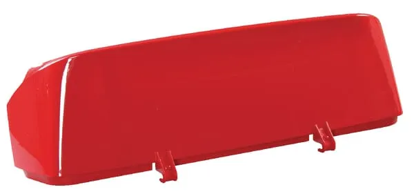 Pevný kryt koše na trávu, červený