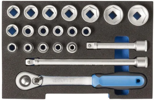 1100 CT1-19 Sada nástrčných klíčů 1/2" v modulu 1/2 CT, pro kufr L-BOXX® 136, 21dílná