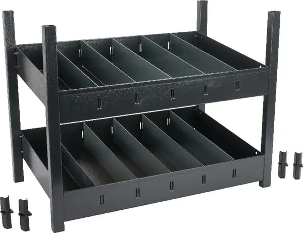 Středový modul se 2 policemi s přepážkami