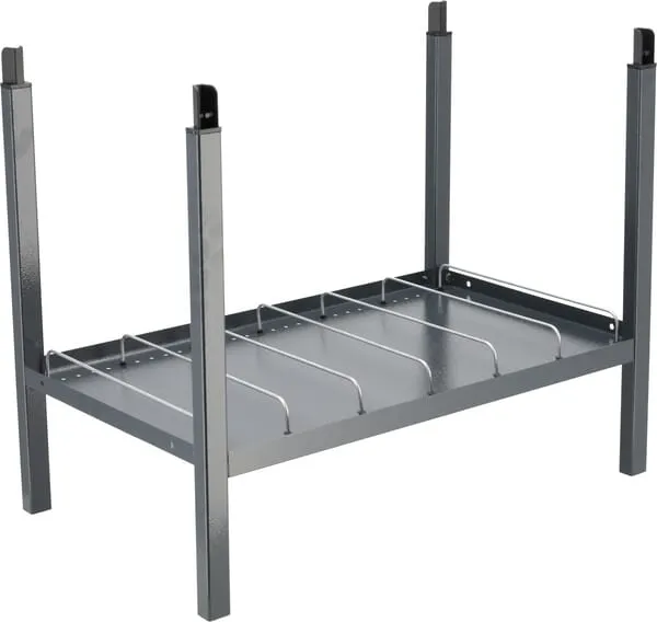 Středový modul s 1 policí a posuvnými příčkami (výška police 143 cm)