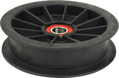 Flat idler pulley for Hustler