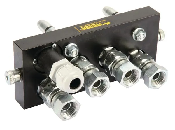 Rychlospojka Multifaster DN10-4x 1/2" BSP + 1x elektrická pohyblivá zástrčka