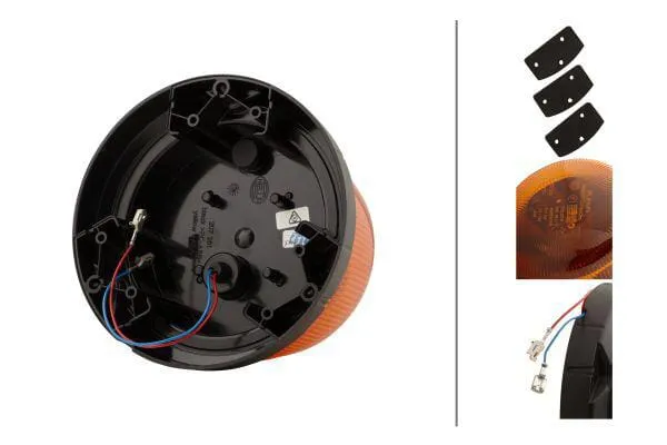 Otočný maják, pevná montáž, 12/24 V, RotaLED Compact Hella