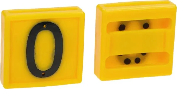 Číslo na obojek, 45x45 mm, č. 0