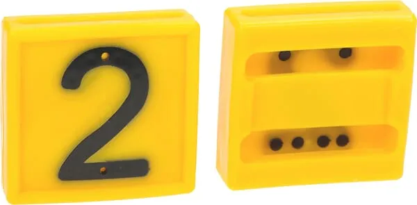 Číslo na obojek, 45x45 mm, č. 2