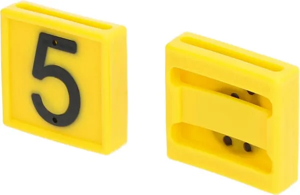 Číslo na obojek, 45x45 mm, č. 5