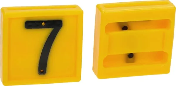 Číslo na obojek, 45x45 mm, č. 7