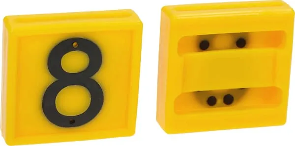 Číslo na obojek, 45x45 mm, č. 8