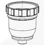 Inclined filter bowl 1"1/2m.