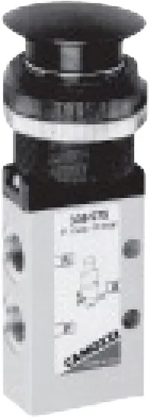 Ventil 3/2-cestný, s tlačítkem