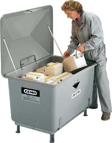 Sběrná nádoba, použita bateriová nádoba motorového vozidla