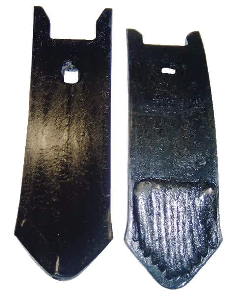 Radlice kultivátoru 275x80x12 mm, tvrzená, zahnutá, 1 otvor, vhodná pro Horsch