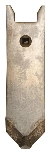 Radlice kultivátoru 275x80x15 mm, tvrzená, zahnutá, 1 otvor, vhodná pro Horsch