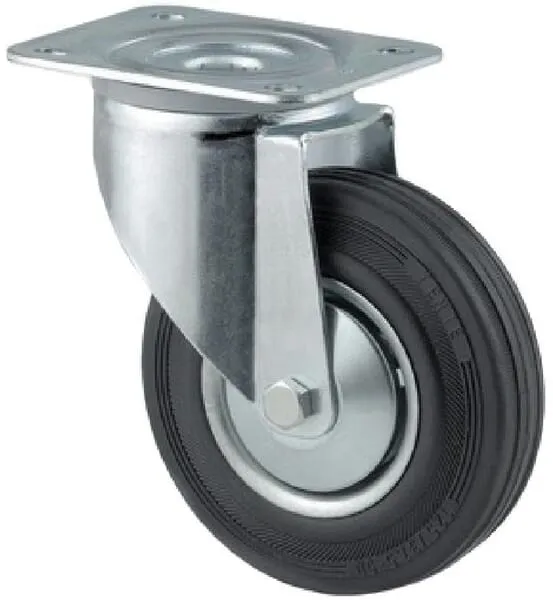 Otočné kolečko s černým gumovým běhounem