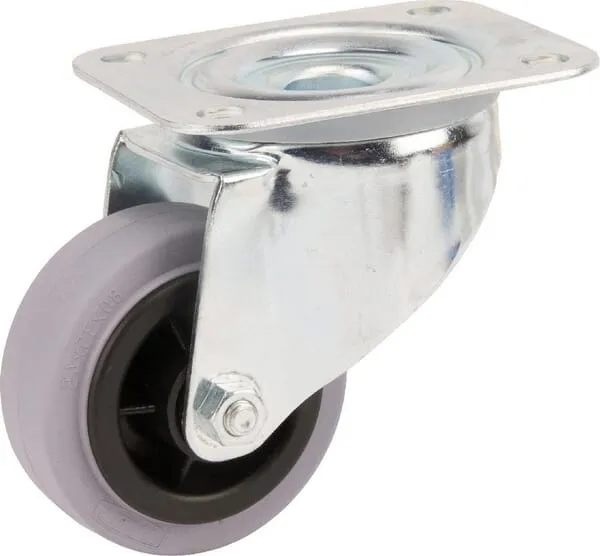 Otočné kolečko s šedým gumovým běhounem