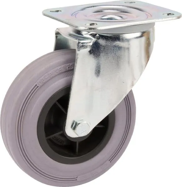 Otočné kolečko s šedým gumovým běhounem