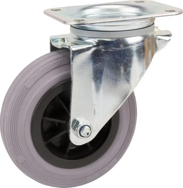 Otočné kolečko s šedým gumovým běhounem