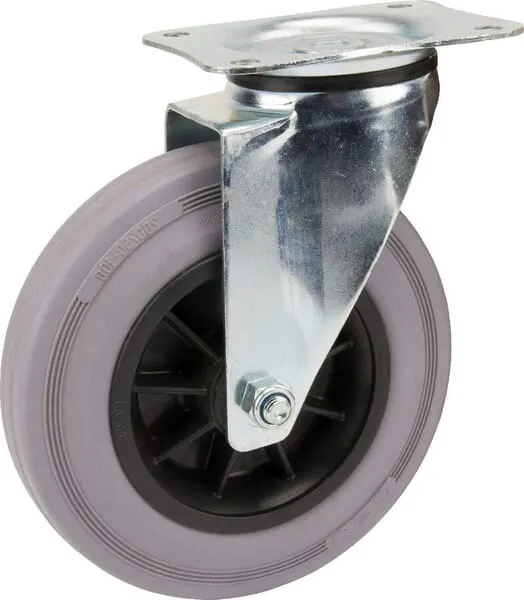 Otočné kolečko s šedým gumovým běhounem