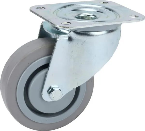 Otočné kolečko s elastickým gumovým běhounem