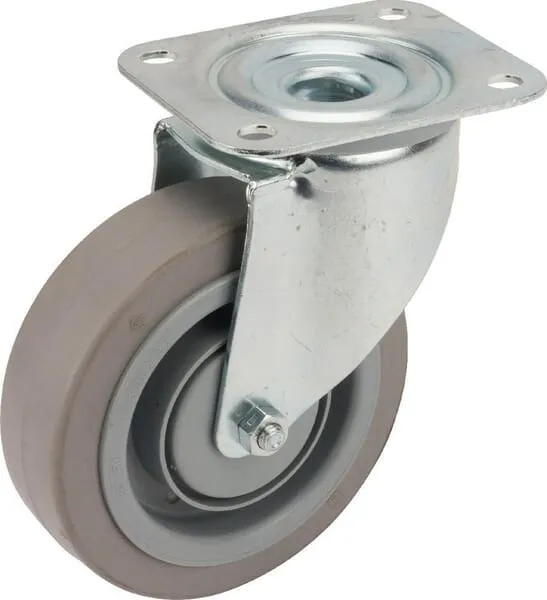 Otočné kolečko s elastickým gumovým běhounem