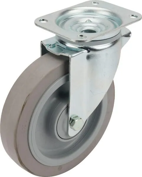 Otočné kolečko s elastickým gumovým běhounem