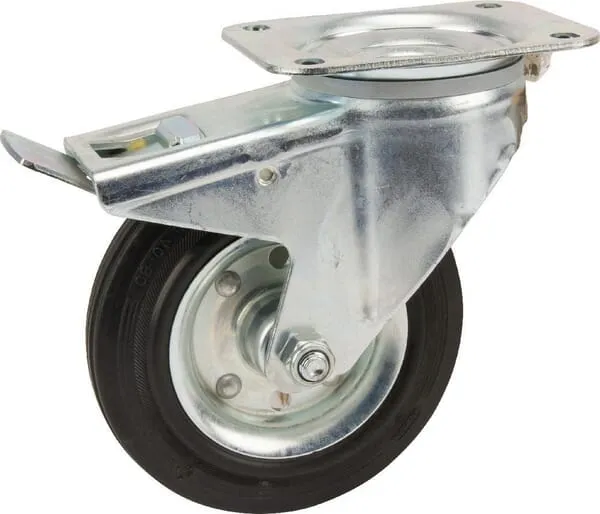 Otočné kolečko s černým gumovým běhounem