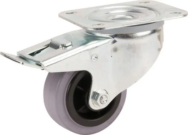 Otočné kolečko s šedým gumovým běhounem