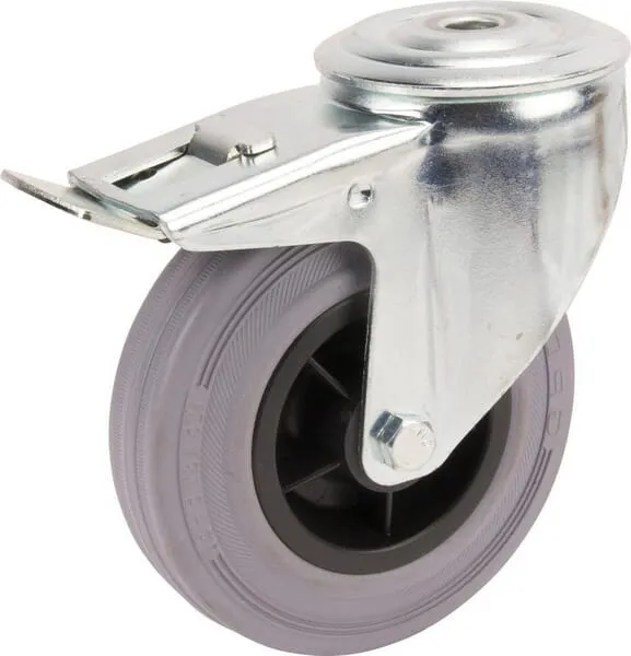 Otočné kolečko s šedým gumovým běhounem