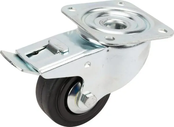 Otočné kolečko s černým gumovým běhounem