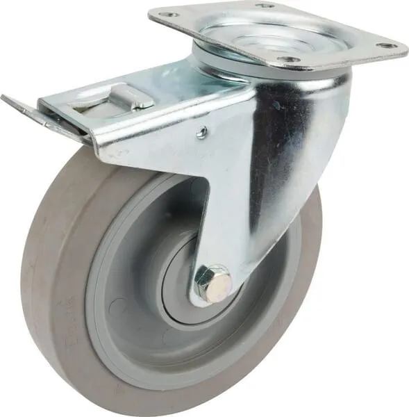 Otočné kolečko s elastickým gumovým běhounem