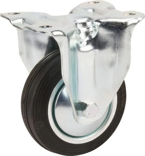 Pevná kola s upevňovací destičkou a pevným gumovým běhounem 70 – 205kg