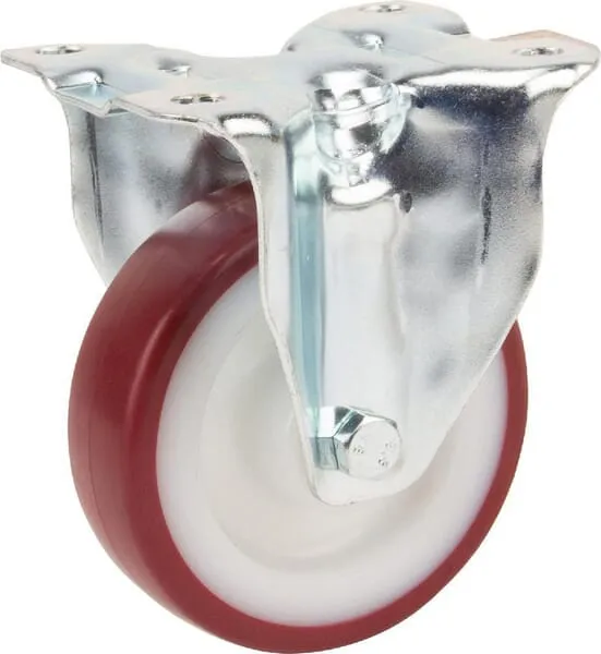 Pevná kola s upevňovací destičkou a polyuretanovým běhounem 100 – 350kg