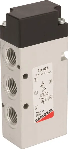 Ventil 5/2-cestný, monostabilní